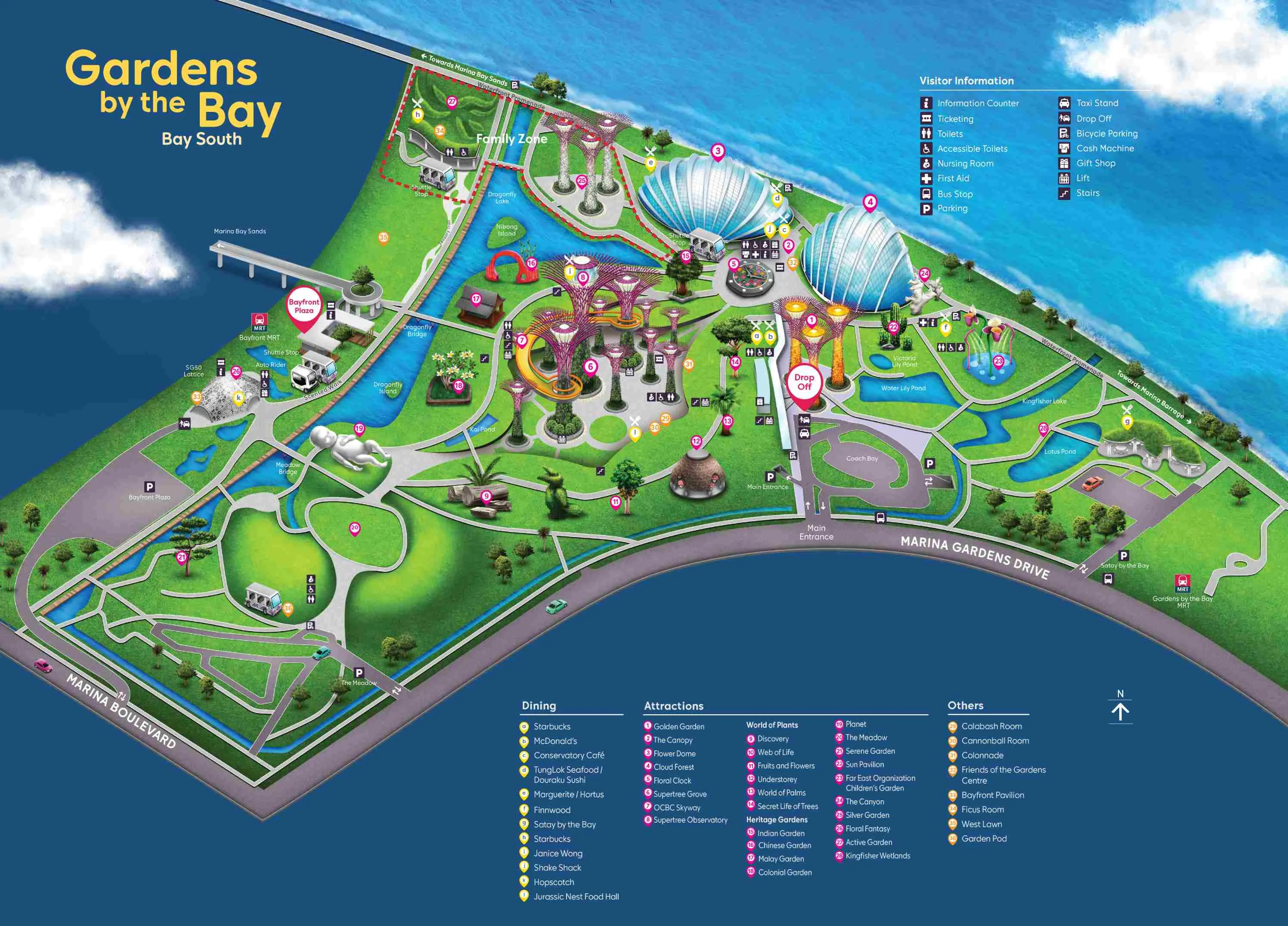 Gardens by the Bay map