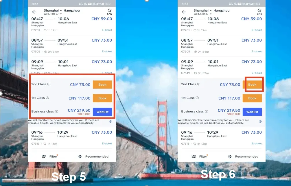 Buy China Train Tickets on Trip.com App