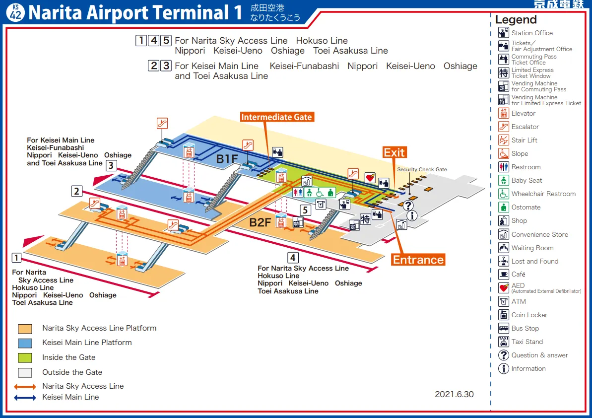 Keisei Skyliner Station Map