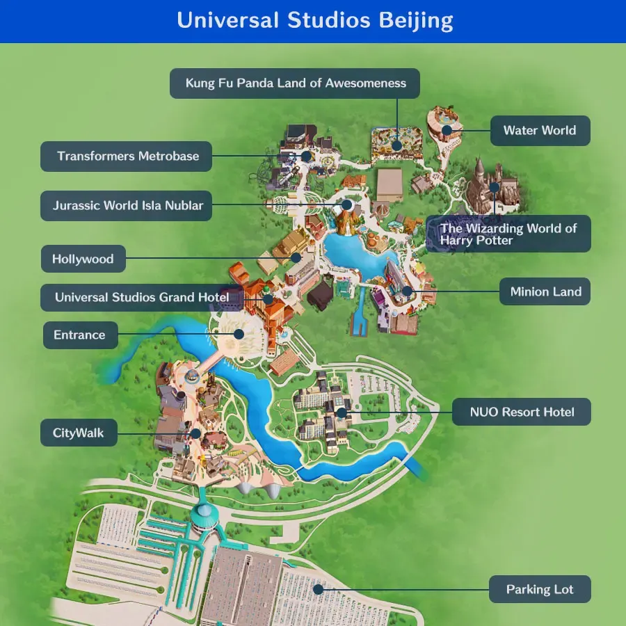 Universal Studios Beijing Map